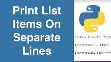 Print List Items On Separate Lines | Python Example
