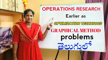 Optimization Techniques in telugu language|Graphical method|Introduction video Part 3