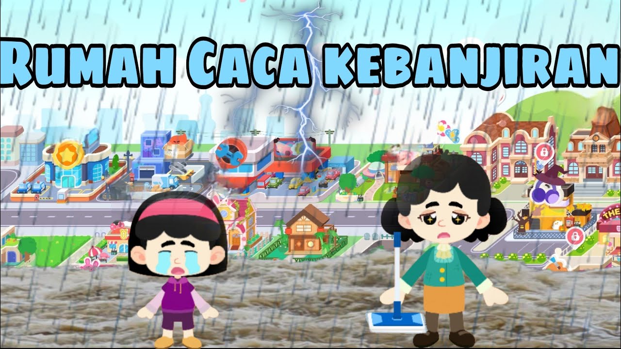 Rumah Caca Kebanjiran | BABYBUS KOTA DUNIAKU #babybus #games