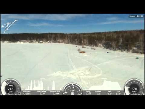 Тест дальности управляемости Bebop2 с телефона Nexus4 - 115m