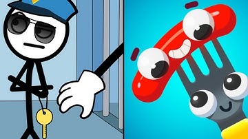 Fork n Sausage vs Thief Puzzle Game — Walktrough Funny and fun Gameplay, ASMR Best iOS Android Games