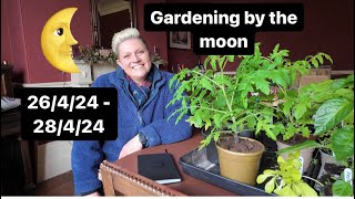 Gardening by the Moon. My sowing and growing schedule for the days 26/4/24 - 28/4/24