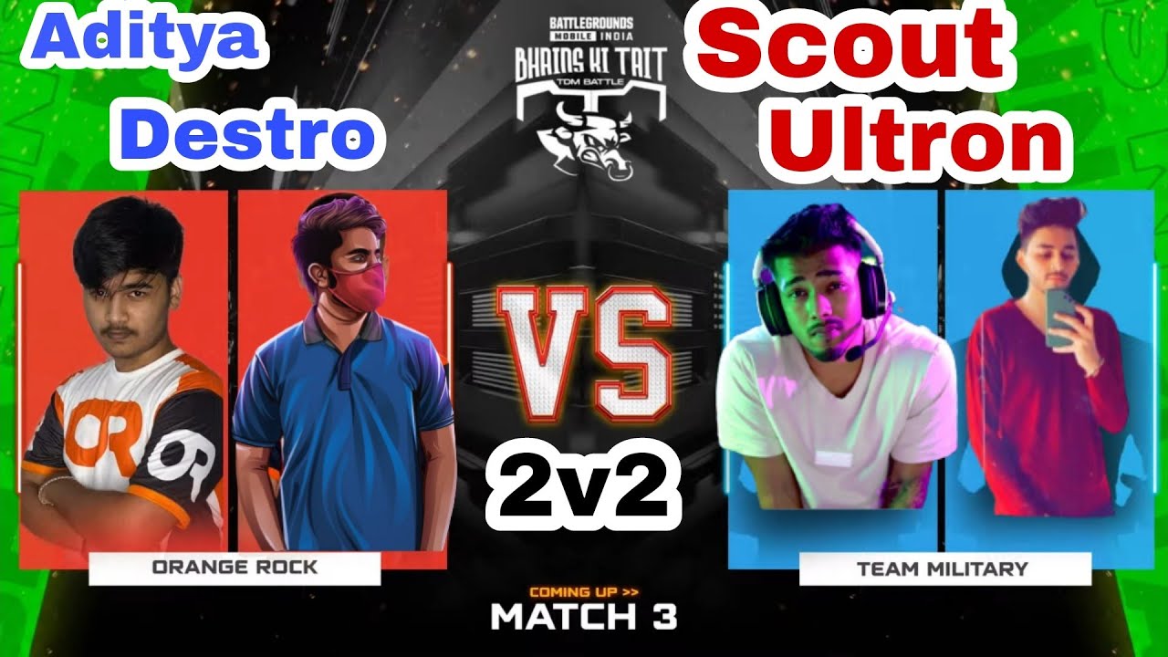 God level comback from scout 😲| Scout + Ultron  VS  OR Aditya + Destro| 2v2 TDM event|