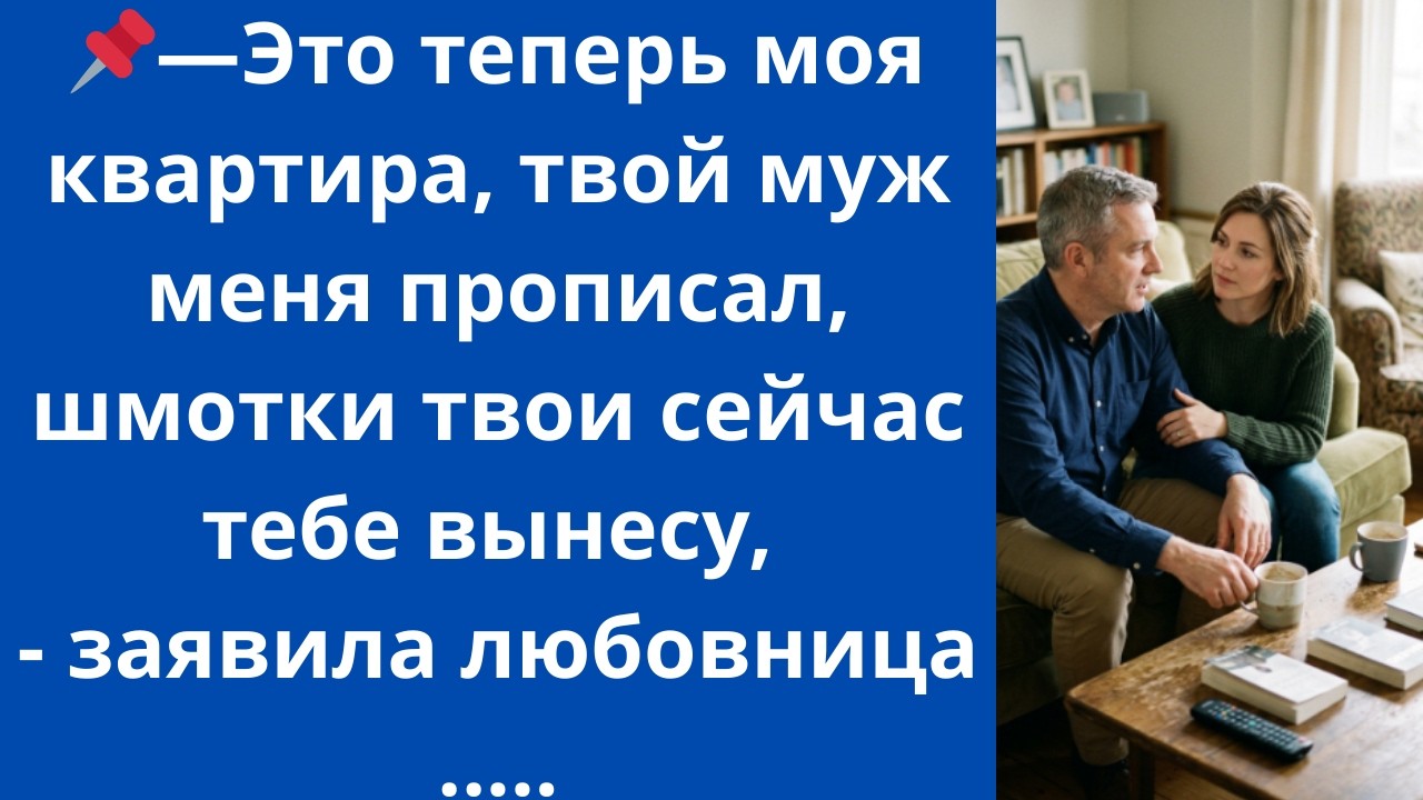 —Это теперь моя квартира, твой муж меня прописал, шмотки твои сейчас тебе вынесу,- заявила любовница