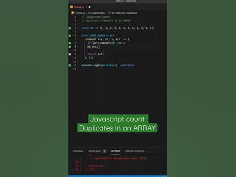 Javascript count duplicates in an ARRAY #webdev #js #shorts #javascript ...