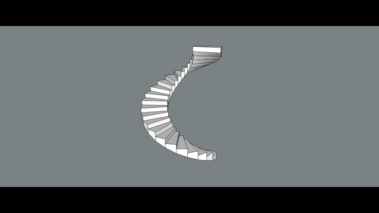 How To Draw Spiral Staircase In Sketchup Masterwangdrawingsreviews