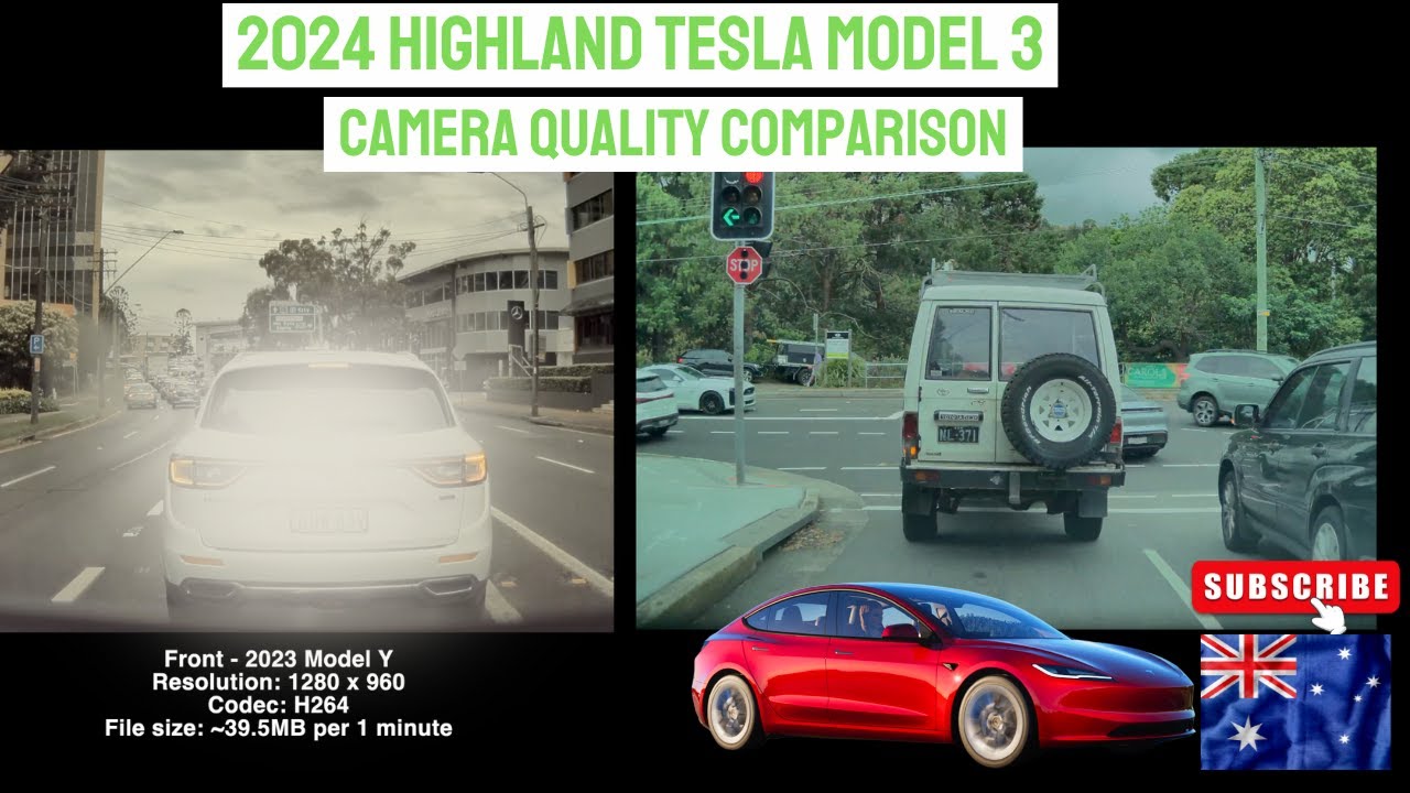 Tesla Model 3 Highland front Hardware 4.0 camera mimics the