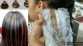 घर बैठे 10 मिनट में सीखें पार्लर जैसी highlights करना/how to highlights at home easy & simple method screenshot 4