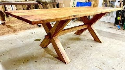 EXPENSIVE Farmhouse Rustic Heirloom Dining Table Build - Part 2