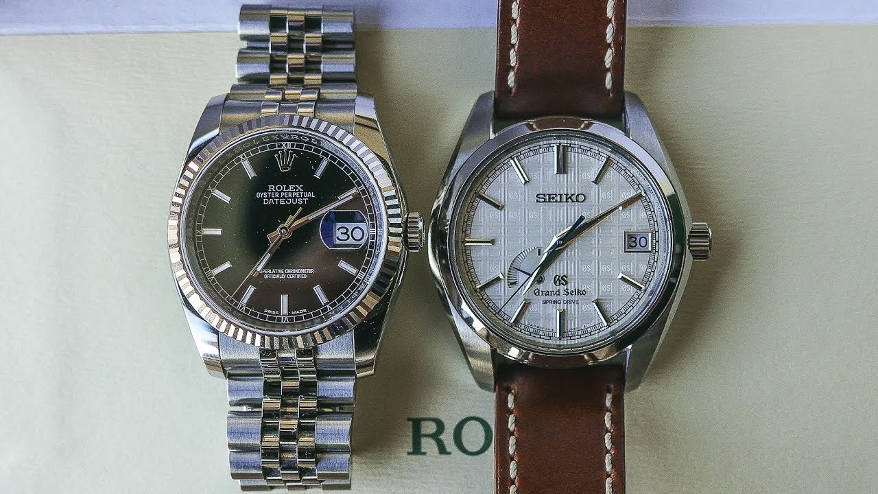 Rolex DateJust vs Grand Seiko Spring Drive - YouTube