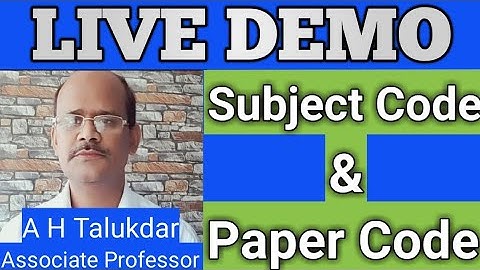 SUBJECT-SUBJECT CODE & PAPER  CODE| BA, BSc & BCom