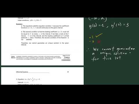 Existence and Uniqueness Theorem