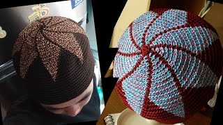 Cara merajut peci tapestry kincir