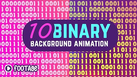10 binary animation background | 01 code number digit streams particles
