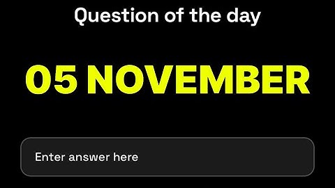 Dropee Question of the day 05 November | Dropee Question of the day Today | #dropee |