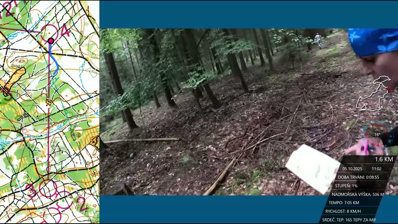 MČR a veteraniáda družstev, Výšice, DH225, 3. úsek, 2025-10-05 | Headcam orientering