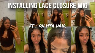 attempting to install closure wig ; ft: yolissa hair