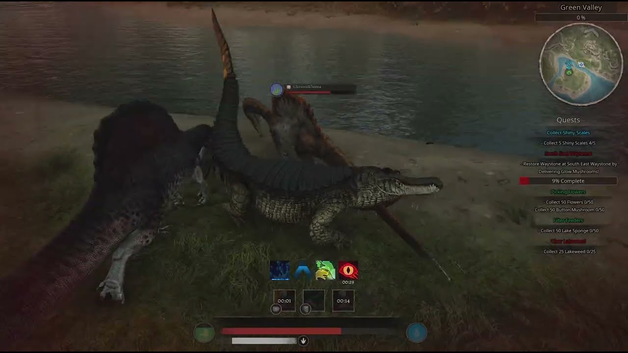 Sarchosuchas VS 2 Spinosaurus's, Path of Titans