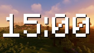 15 Minute Minecraft Drone Fly-through Countdown Timer 🌏⏳