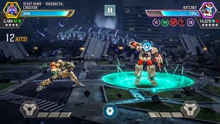4⭐ Cheetor vs. 5⭐ Ratchet (Grimlock Saves The Day) | Transformers: Forged to Fight (TFTF)