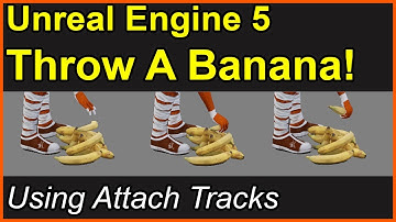 Use Attach Tracks to pick up and throw a banana in Sequencer. #UE5 #UnrealEngine #Animation