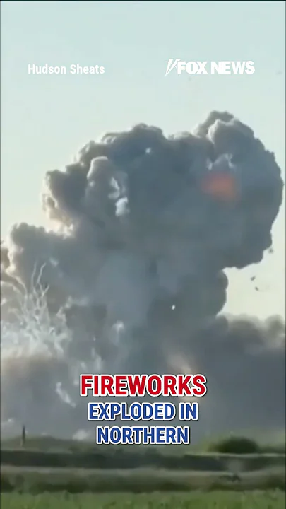 Fireworks warehouse explodes into fireball #shorts #fireworks #us #news