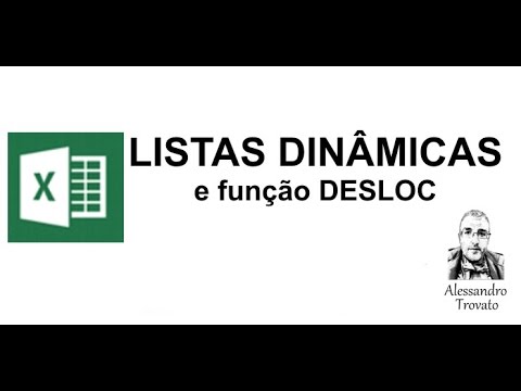 EXCEL - Como criar listas Dinâmicas com a função DESLOC