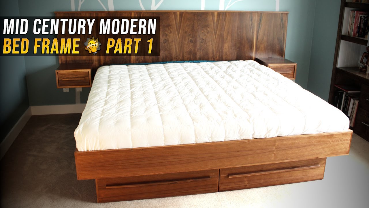 Make A Mid Century Modern Bed Part 1 Headboard Youtube