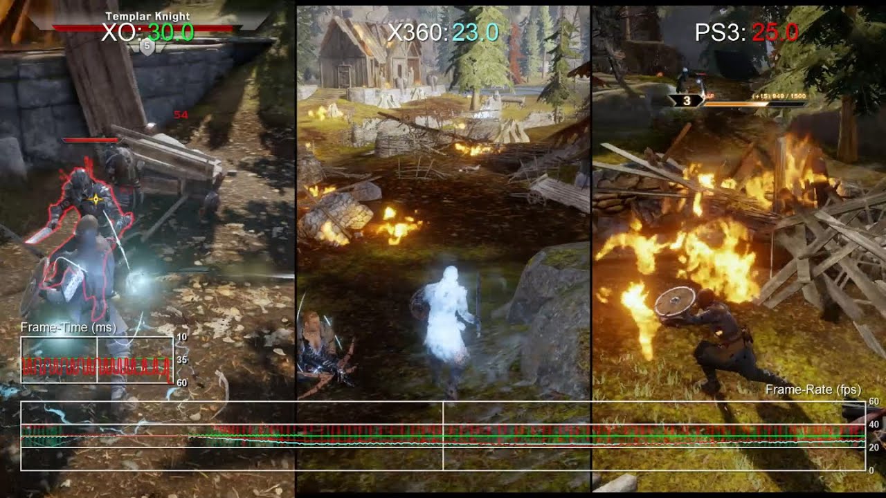 Dragon Age Inquisition Xbox One Vs Xbox 360ps3 Frame Rate Test