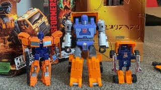Transformers generations war for cybertron kingdom Huffer. G1 complete collection comparison un box