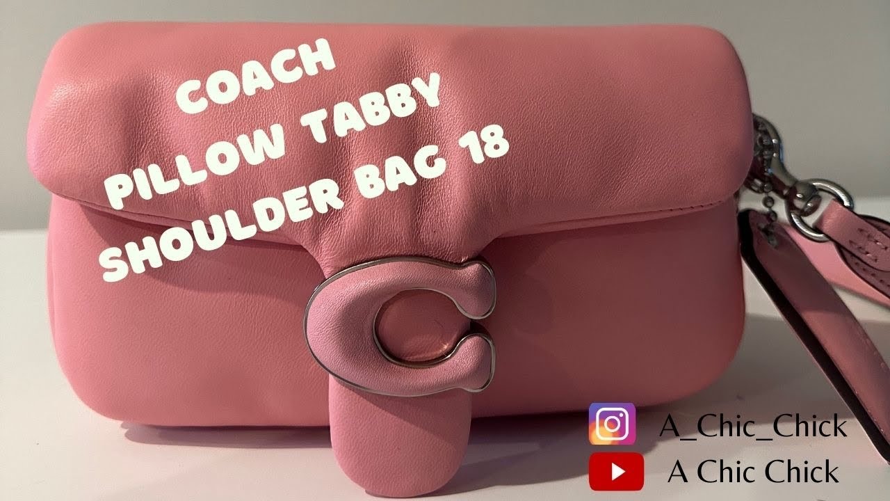 coach pillow tabby 18 pink