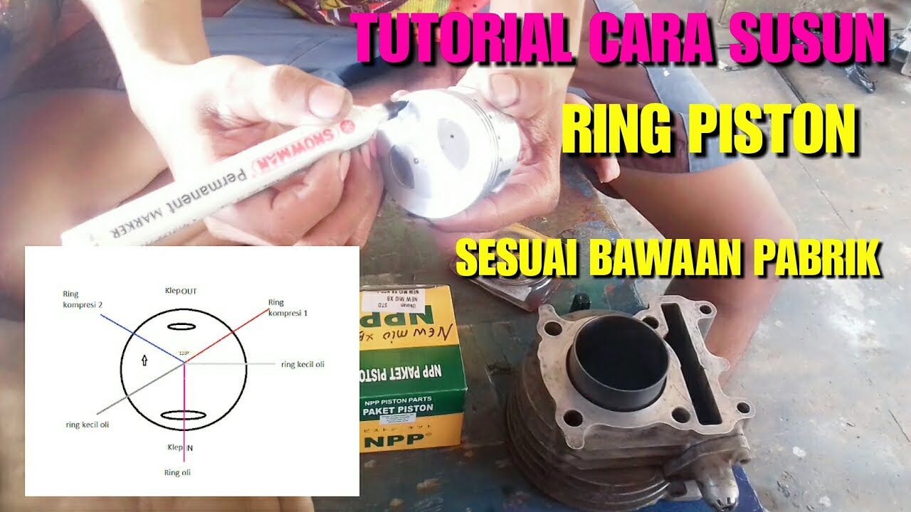 cara pasang ring piston yang baik dan benar - YouTube