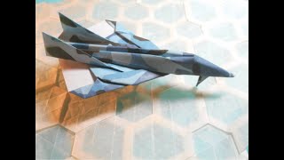 Origami fighter jet (Raven) tutorial