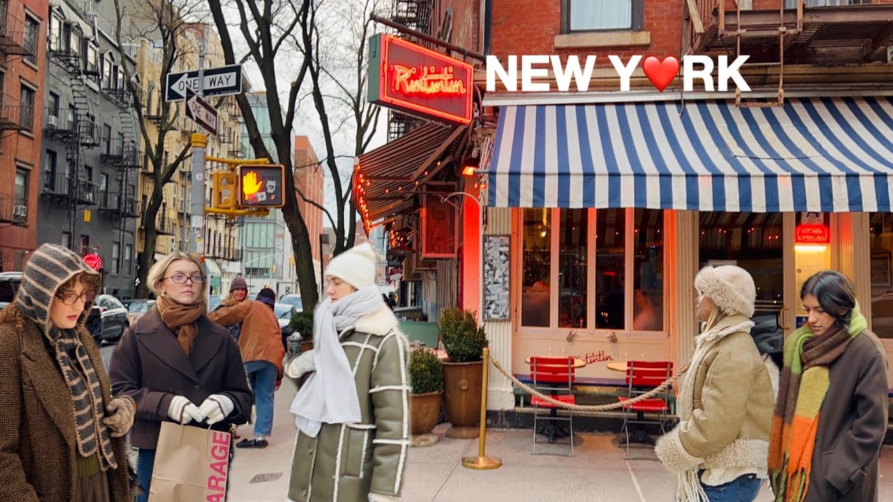 [4K]🇺🇸NYC Winter Walk🗽Lively Saturday in NoLita & SoHo❄️🥶NYC Winter Scenes after Holidays | Jan 2026
