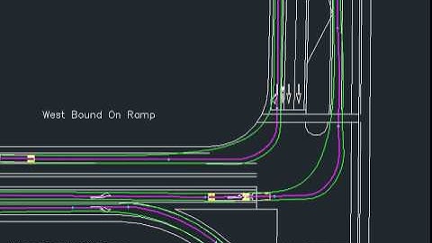 AutoTurn Partial Cloverleaf (ParClo) Westbound Off-Ramp
