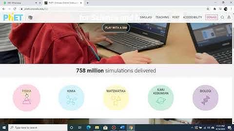 Langkah-langkah Percobaan Bagian 1 Materi Momentum dan Impuls Menggunakan PhET Simulations