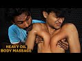 Heavy Oil Body Massage &amp; Chiropractic Body Cracks | Head Massage &amp; Neck Crack | Chest Massage ASMR