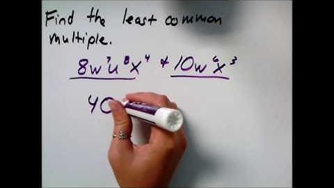 Least common multiple of two monomials