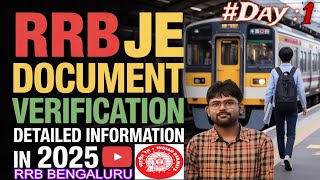 Rrb BENGALURU Document Verification|MY DV Experience(2025) |#alp #dv #medical #rrbalp #rrbje #rail