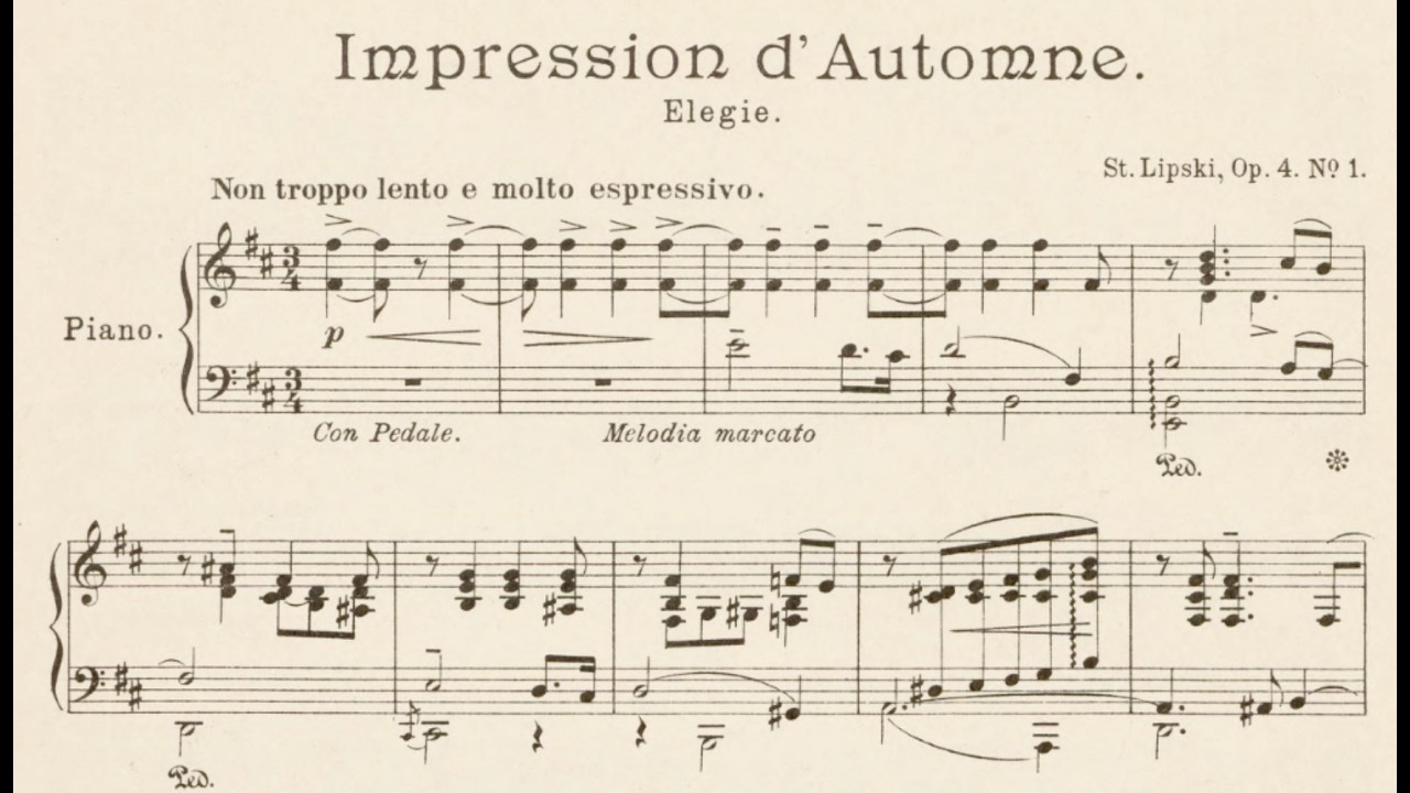 Stanislaw Lipski | Impression d'Automne, Op.4/1