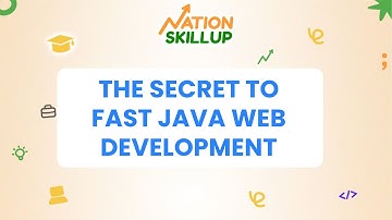 The Secret to Fast Java Web Development — Servlets, JSP & JDBC