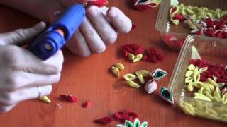 Жар Птица в технике Kanzashi ч.5 Жар Птица в технике Kanzashi ч.5