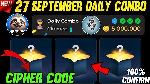 Gemz: The Daily Cipher & Combo |Gemz Daily Code | Gemz Daily Combo 27 September |Gemz Cipher
