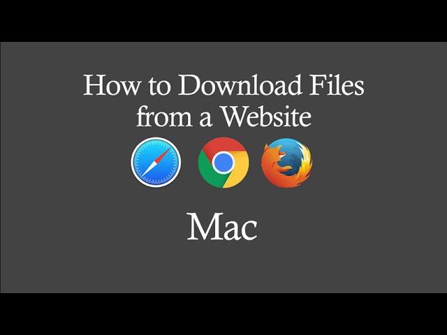 How to Download Files from a Website - Mac - YouTube