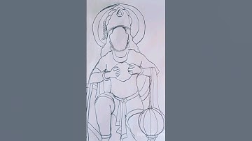 hanuman ji drawing 🙏 #shortsfeed #subscribers #shorts #short #youtubeshorts