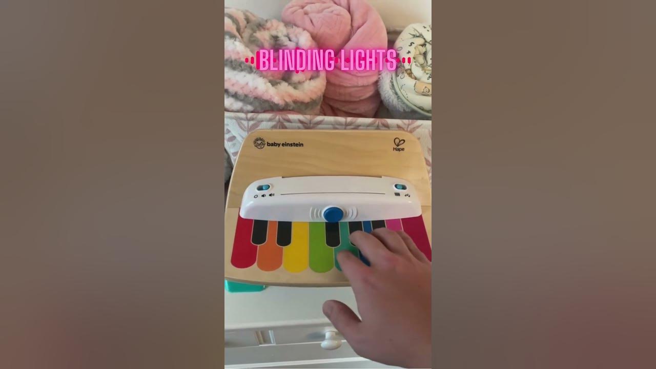 Playing Blinding Lights on a Baby Einstein Piano 