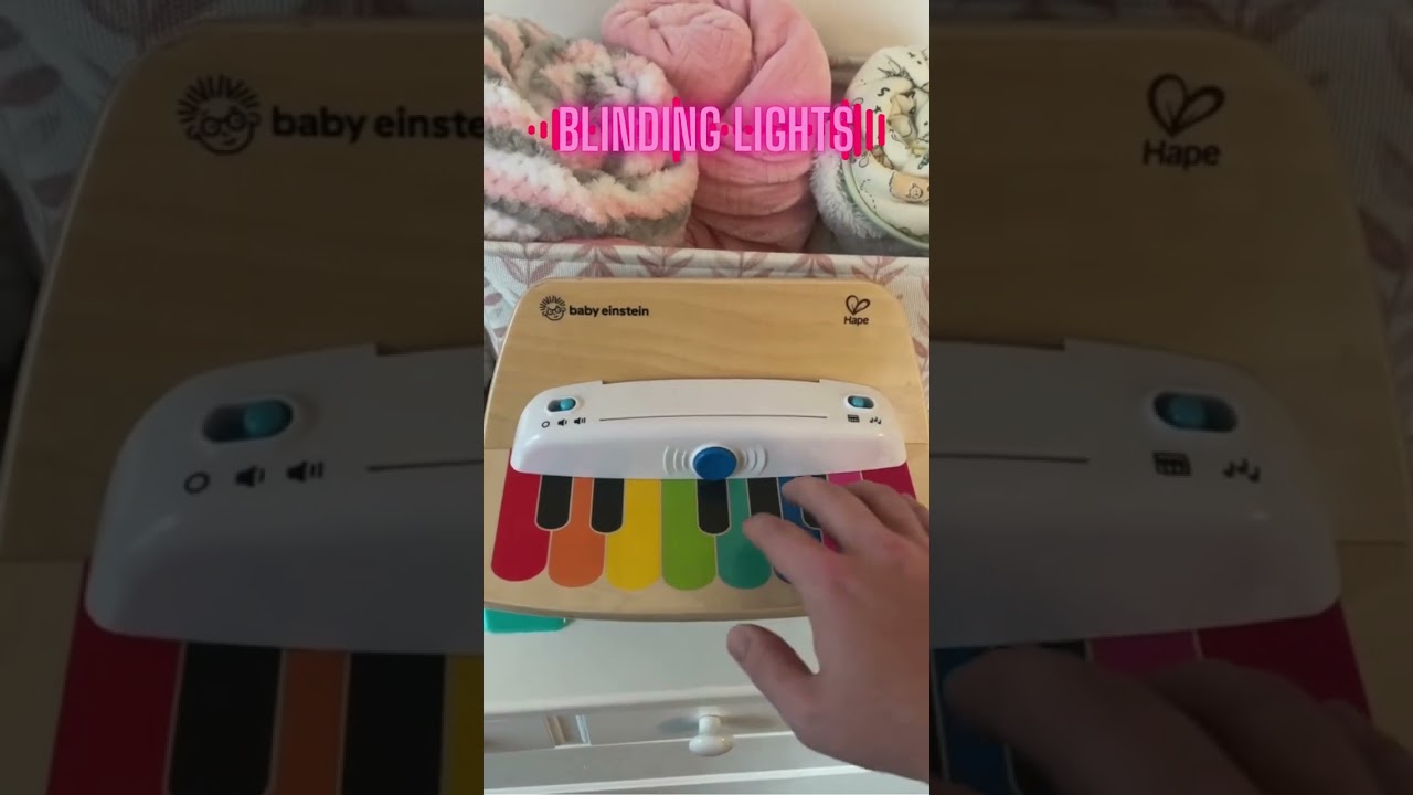 Playing Blinding Lights on a Baby Einstein Piano 