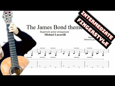 The James Bond theme TAB - fingerstyle guitar tabs (PDF + Guitar Pro)