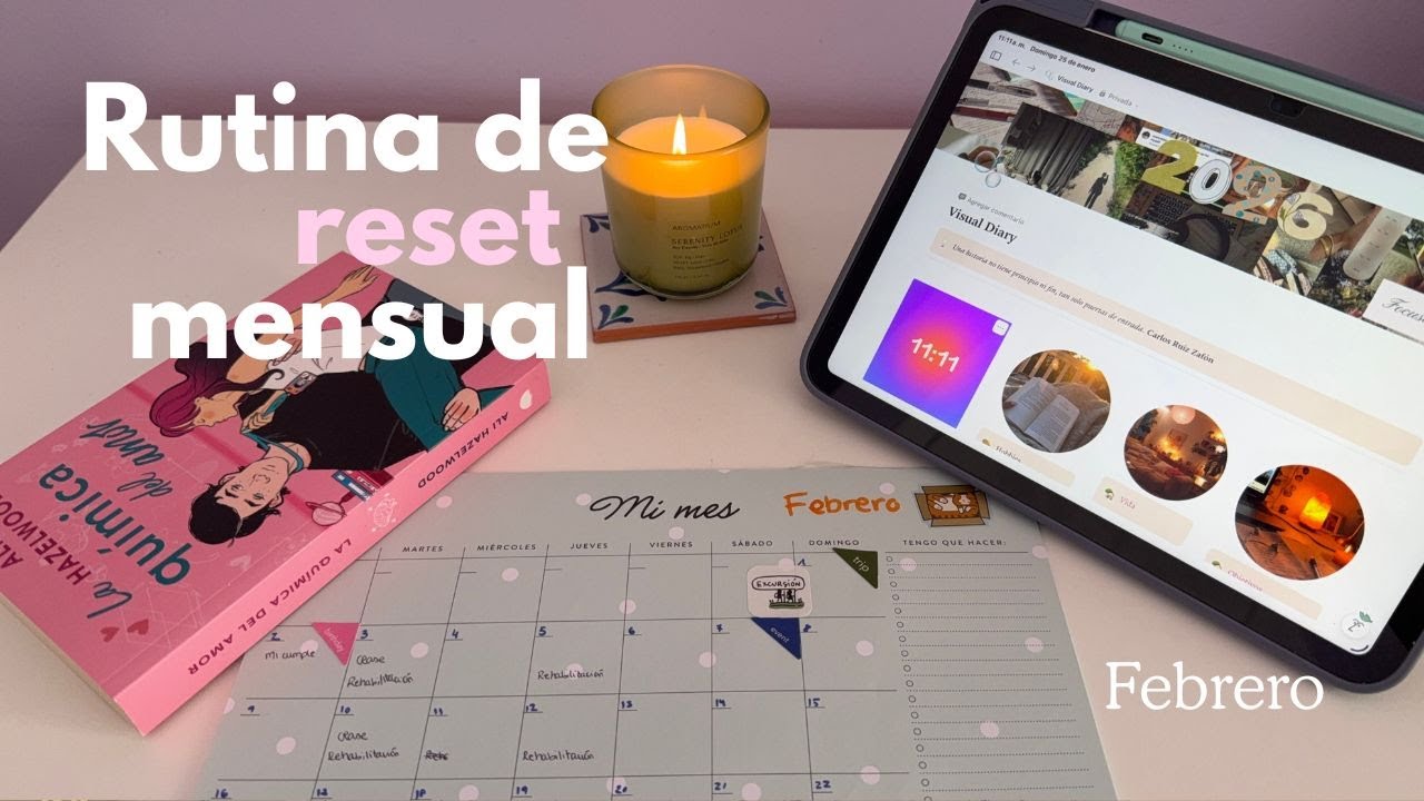 rutina de reset mensual 🎧ྀི♪⋆. oposiciones, hábitos y favoritos ✨