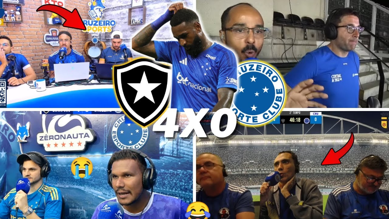 REAÇÕES DOS CRUZEIRENSES AMASSADOS E TRISTEZA TOTAL | BOTAFOGO 4 X 0 CRUZEIRO | BRASILEIRÃO 2026
